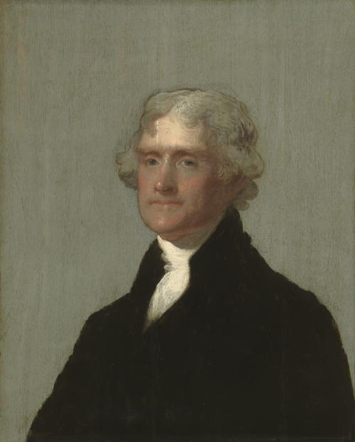 portrait of an 18th century man in a powdered wig and black suit